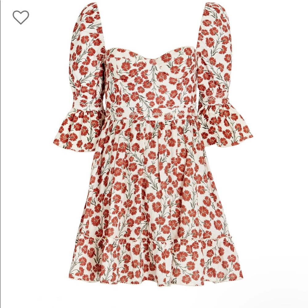 Agua by Agua Bendita Cedro Floral Linen Mini Dress